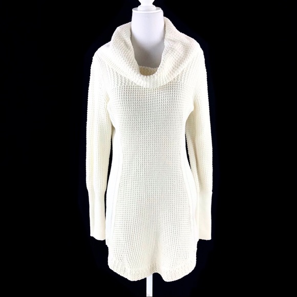 Anthropologie Sweaters - Angel of the North Cowl Neck Waffle Knit Sweater